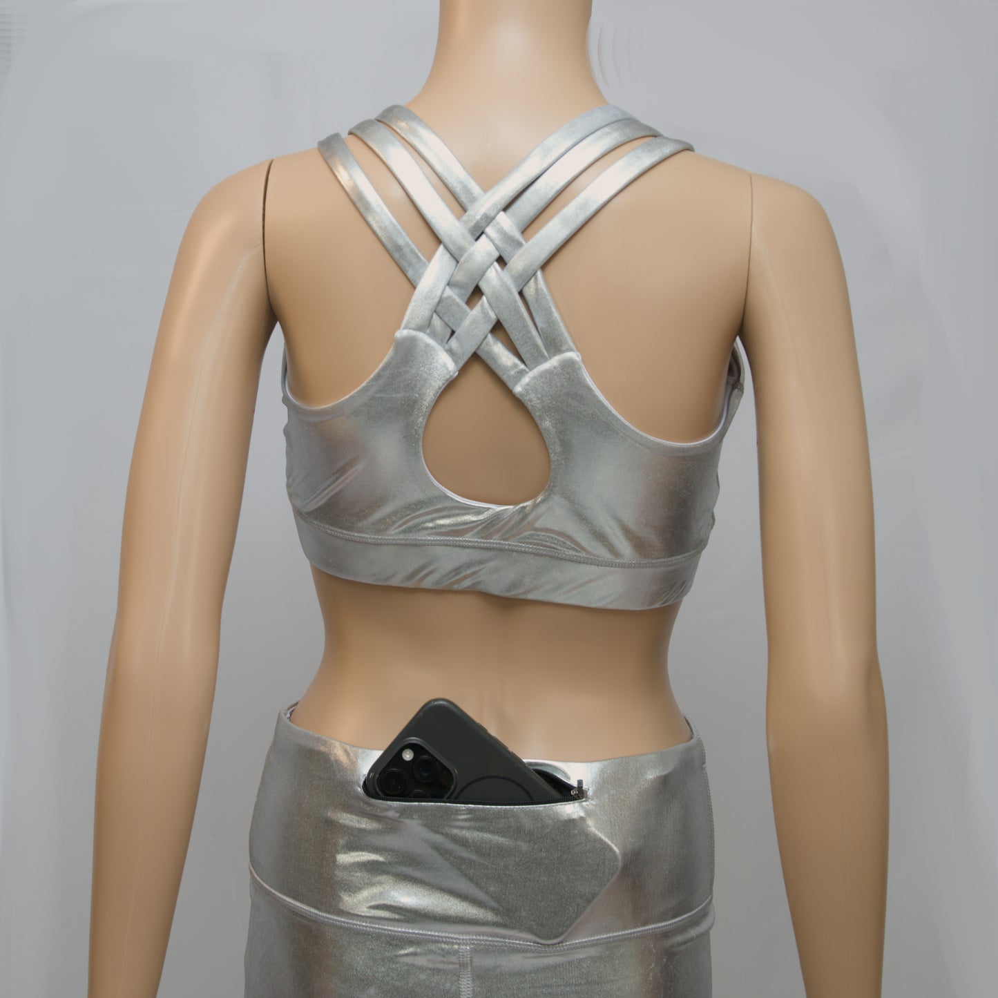 Shiny Metallic Wet look Leggings and Bra