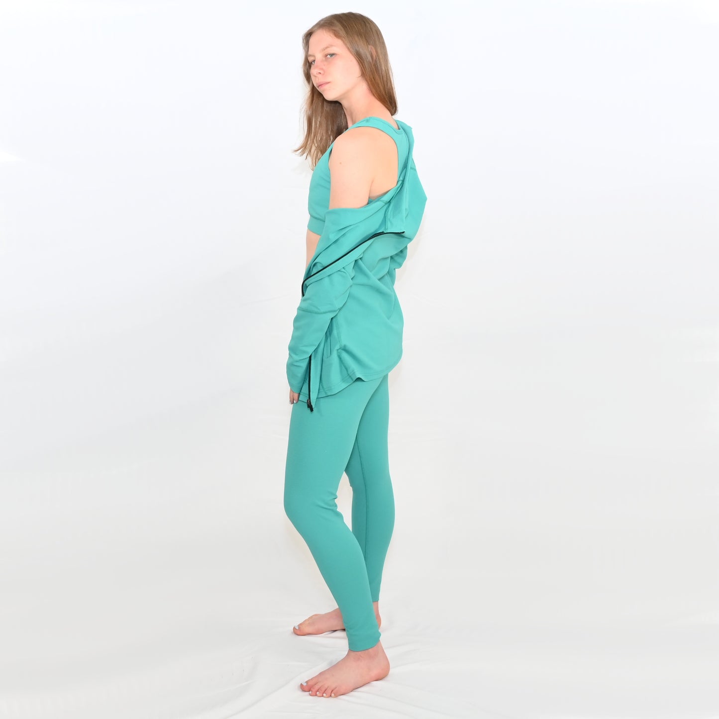 Ribbed set Teal