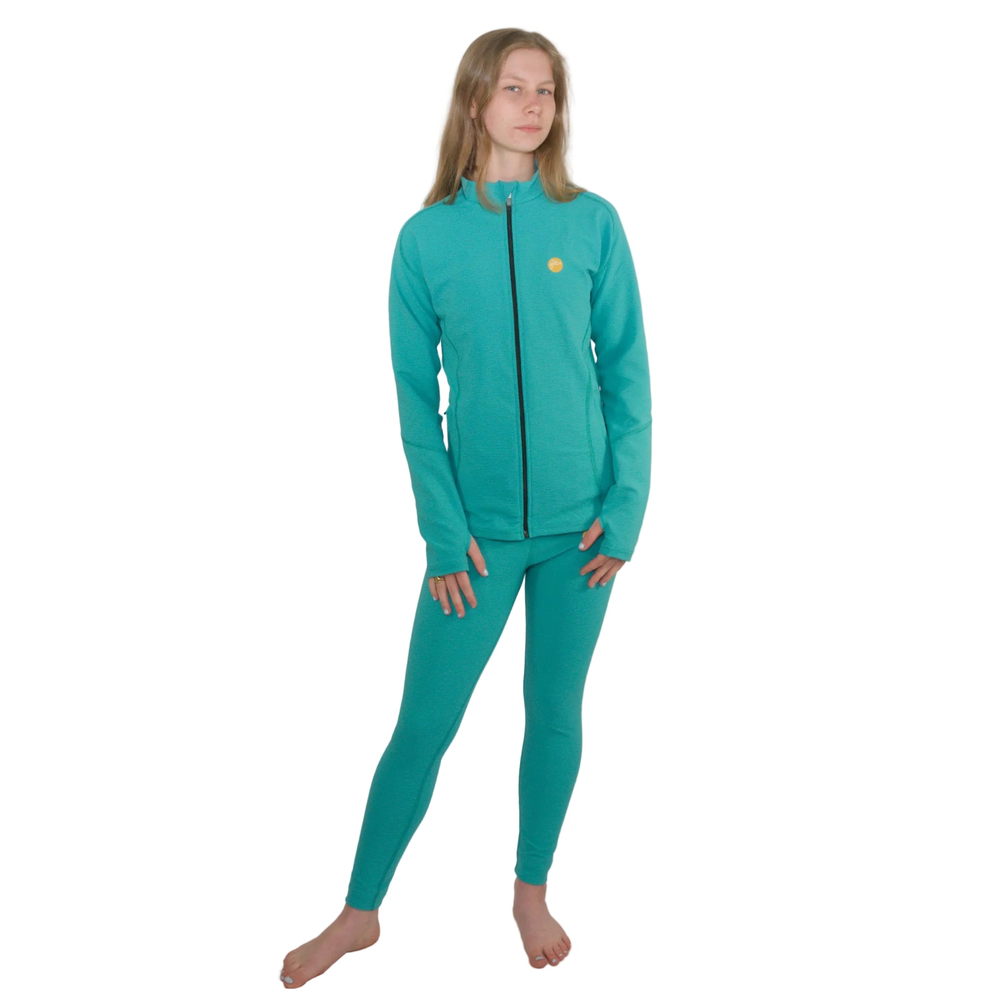 Ribbed set Teal